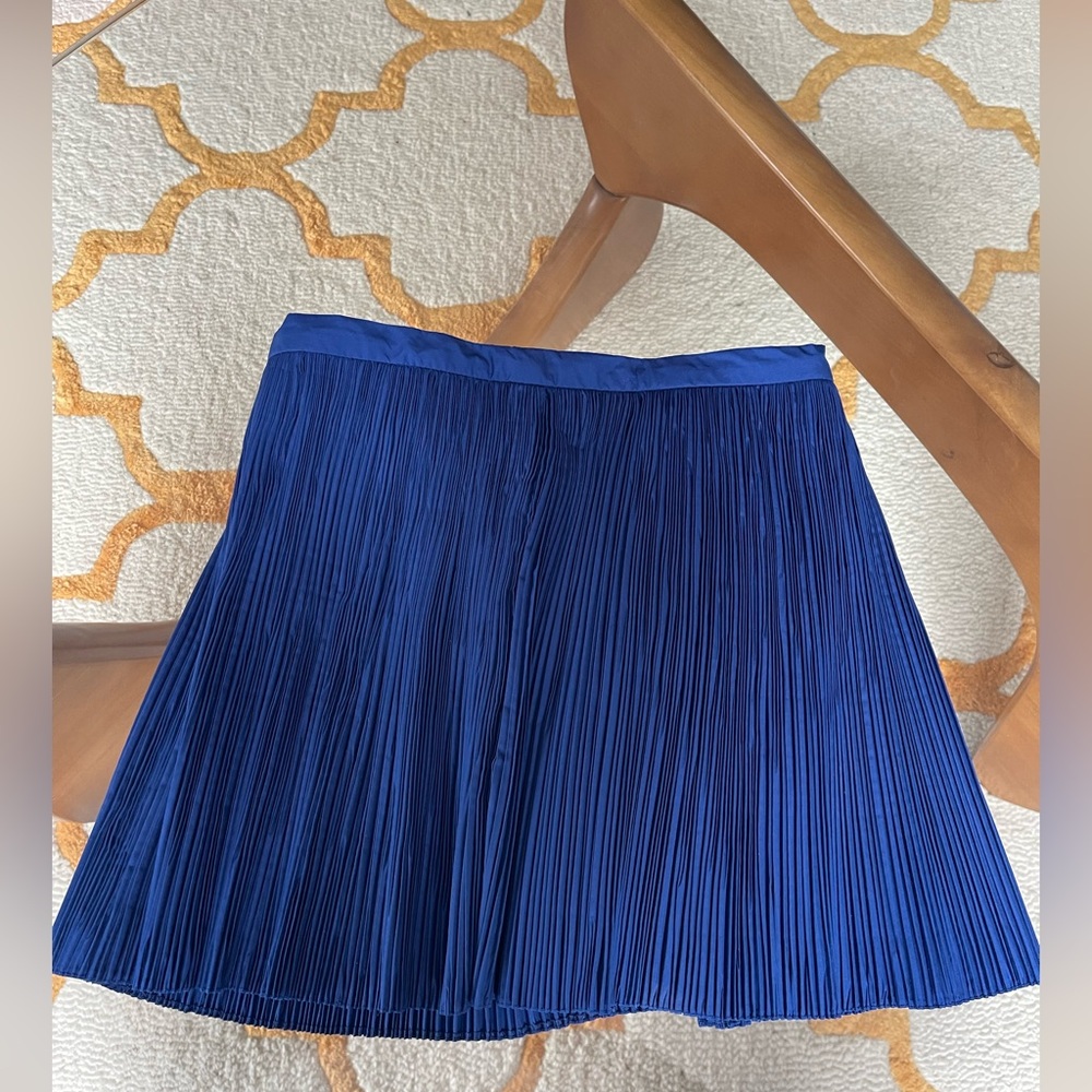 RED Valentino Royal Blue Pleated Skort